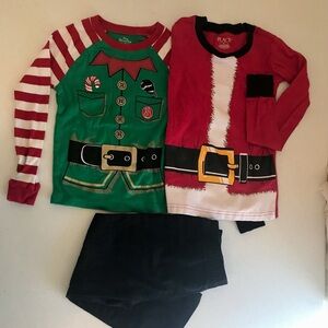 Place Festive Green and Red Kids Shirt Set